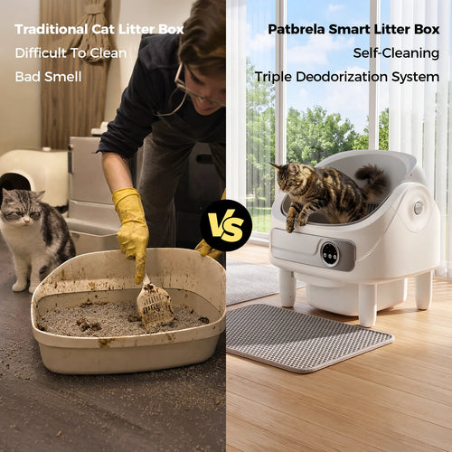 Litière autonettoyante pour chat 75 L – connectée et silencieuse